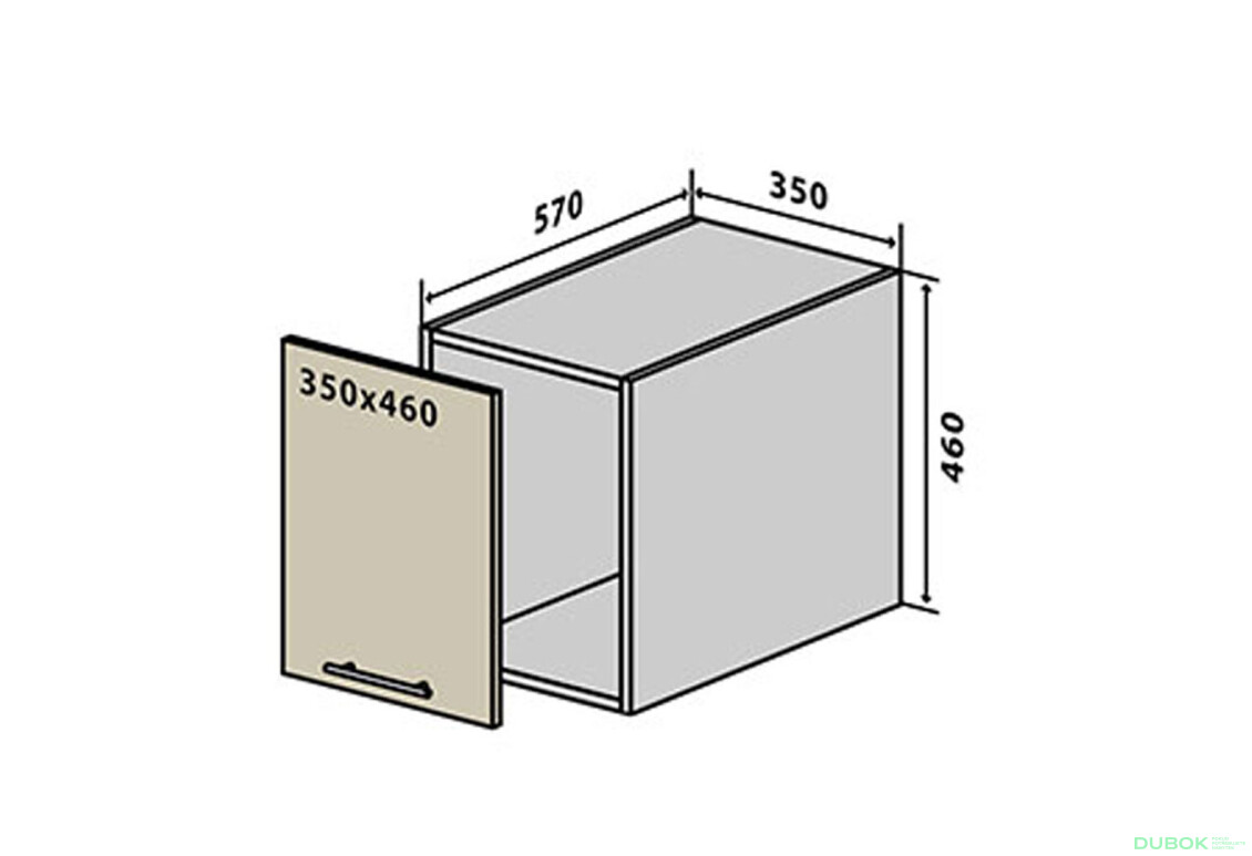 V69 Skříňka 1D 35 Interno Glaňec Luxe