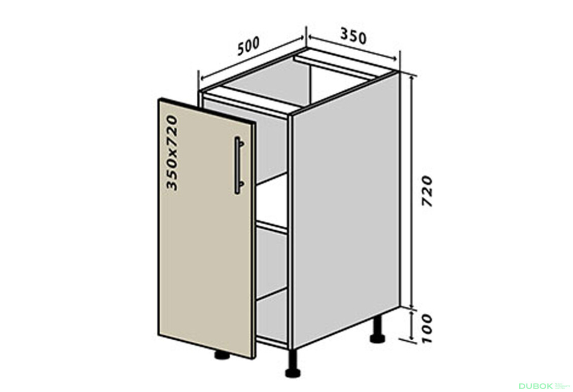 N25 Skříňka 1D 35 Interno Glaňec Luxe