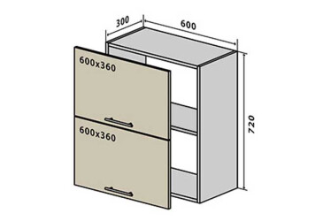 V20 Skříňka 2D 60 Interno Glaňec Luxe