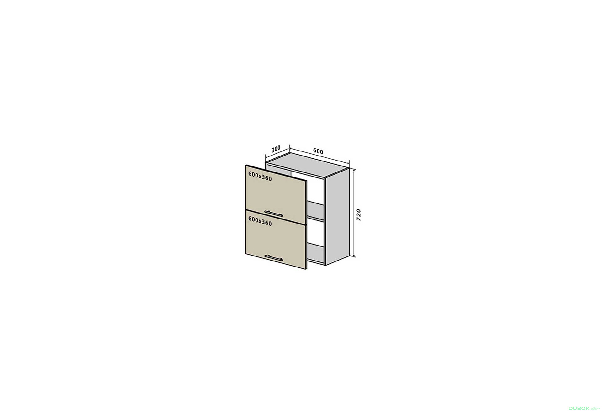 Fotografie 1 - V20 Skříňka 2D 60 Interno Glaňec Luxe