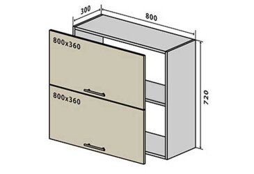 V21 Skříňka 2D 80 Interno Glaňec Luxe