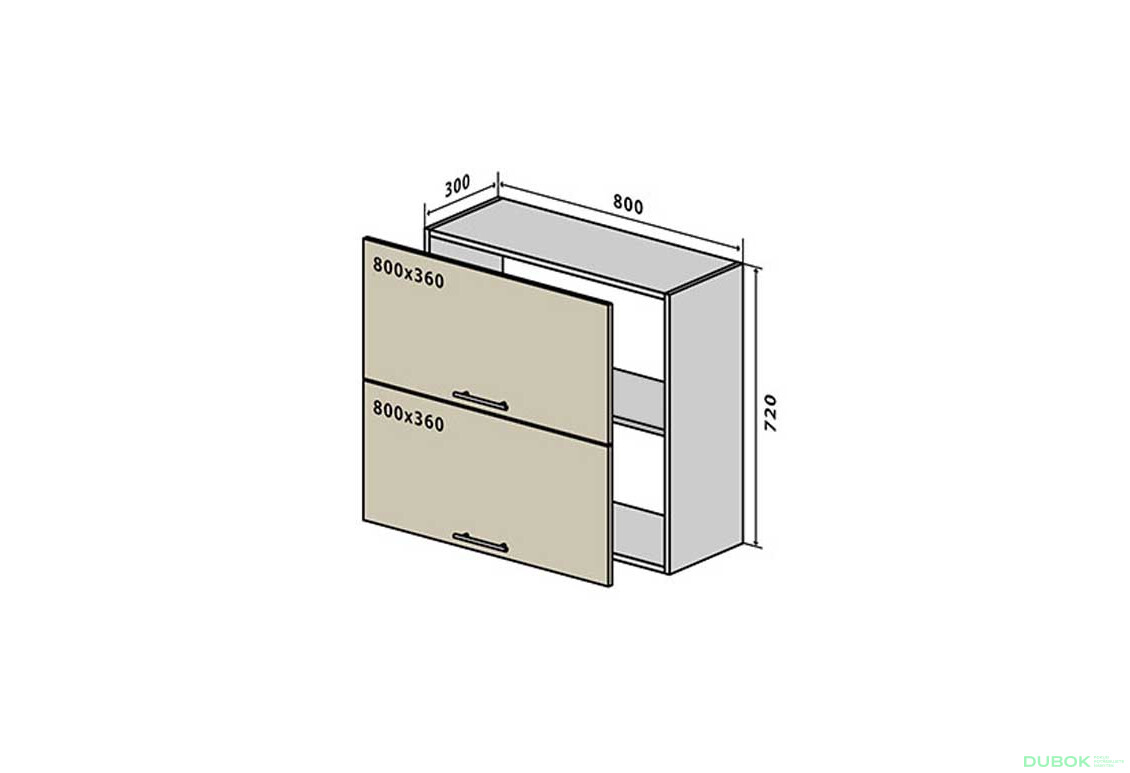 V21 Skříňka 2D 80 Interno Glaňec Luxe