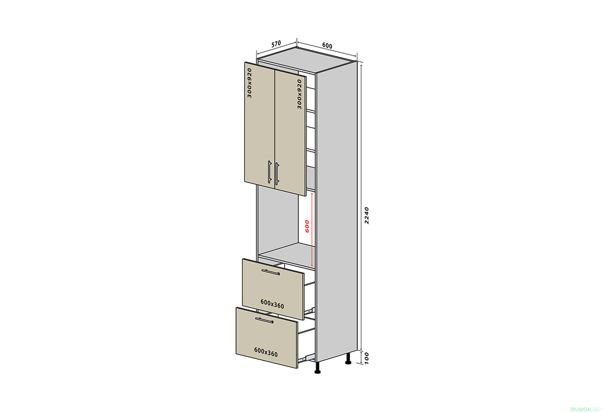 Fotografie 1 - N21 Skříň 2D2Š 234 New Interno Glaňec Luxe