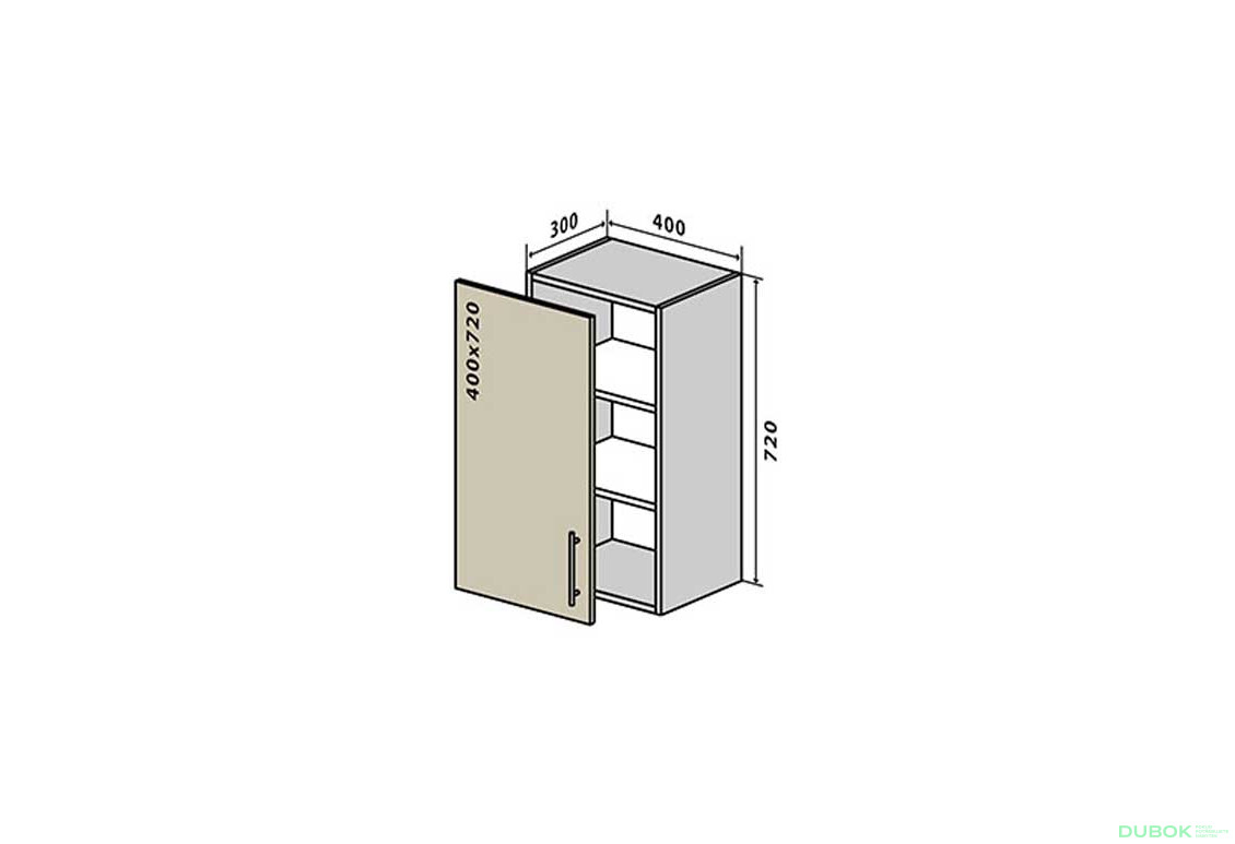 V3 Skříňka 1D 40 Interno Glaňec Luxe