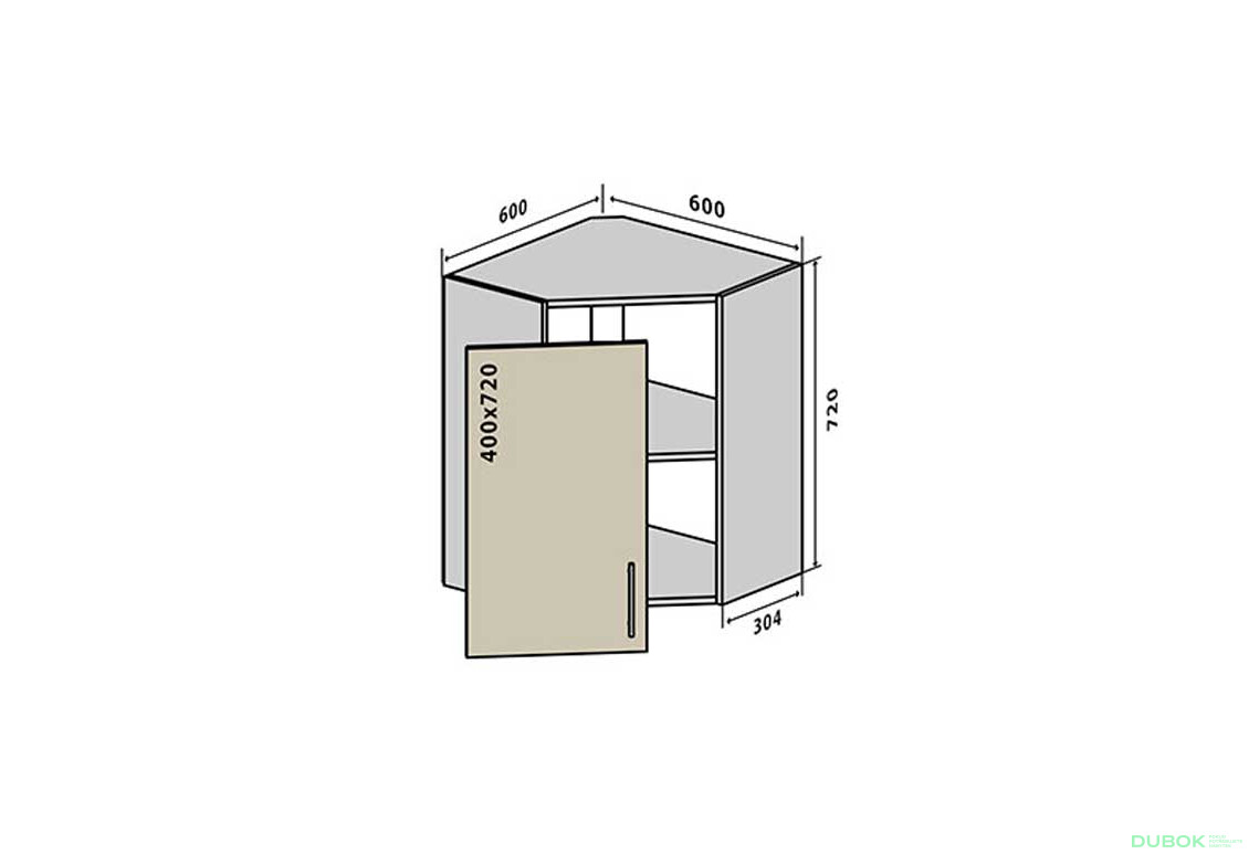 V14 Rohová Skříňka 1D Interno Glaňec Luxe