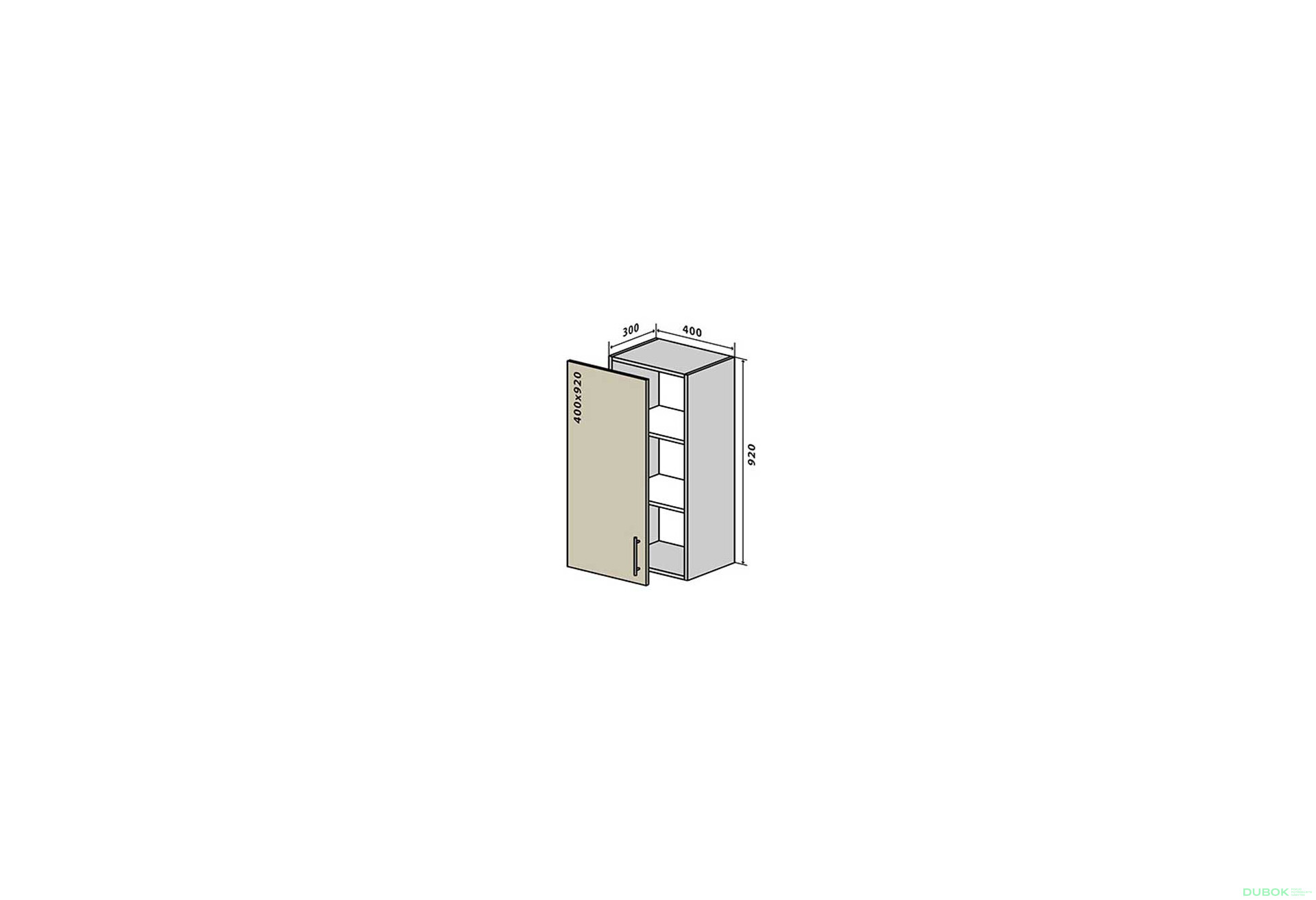 Fotografie 1 - V43 Skříňka 1D 40 Interno Glaňec Luxe