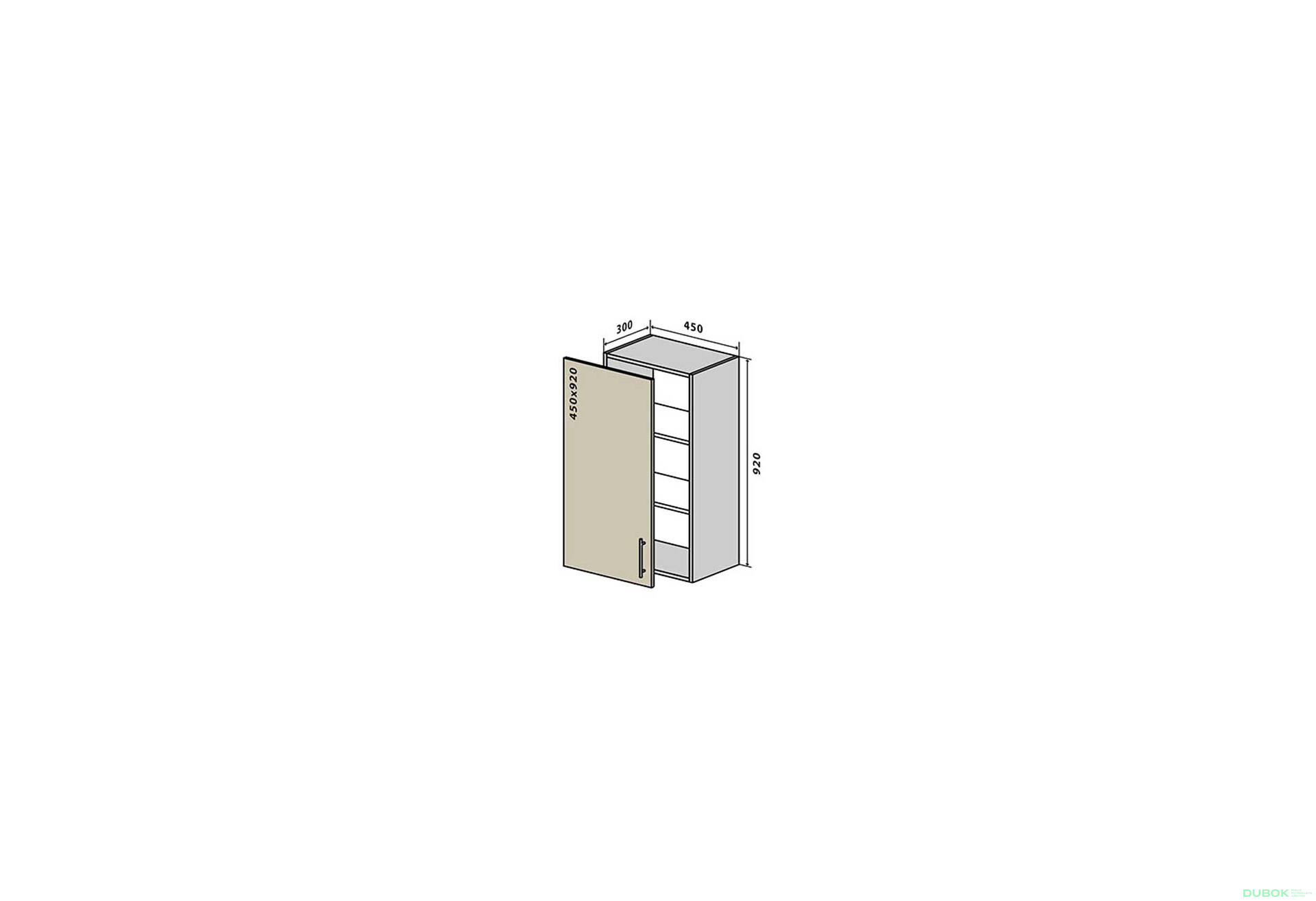 Fotografie 1 - V44 Skříňka 1D 45 Interno Glaňec Luxe