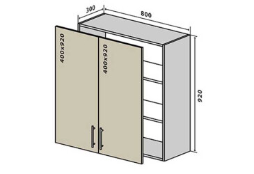 V48 Skříňka 2D 80 Interno Glaňec Luxe