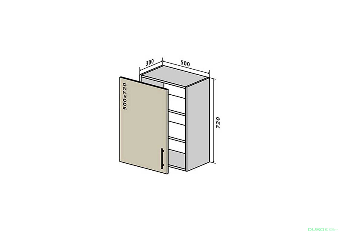 B5 Skříňka 1D 50 Interno Glaňec Luxe