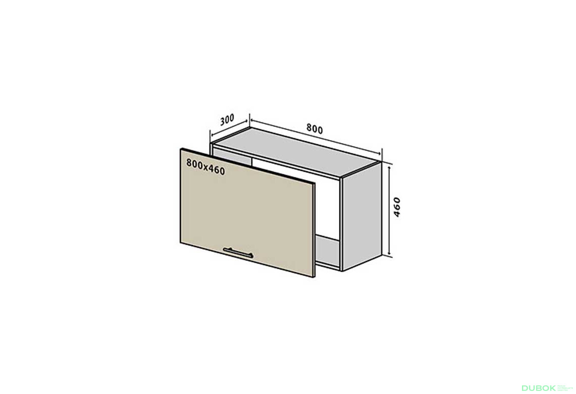 V51 Skříňka nad digestoř 80 Interno Glaňec Luxe