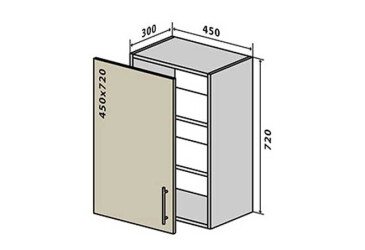 V4 Skříňka 1D 45 Interno Glaňec Luxe