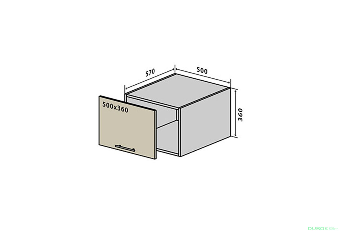 V62 Skříňka nad digestoř 50 Interno Glaňec Luxe