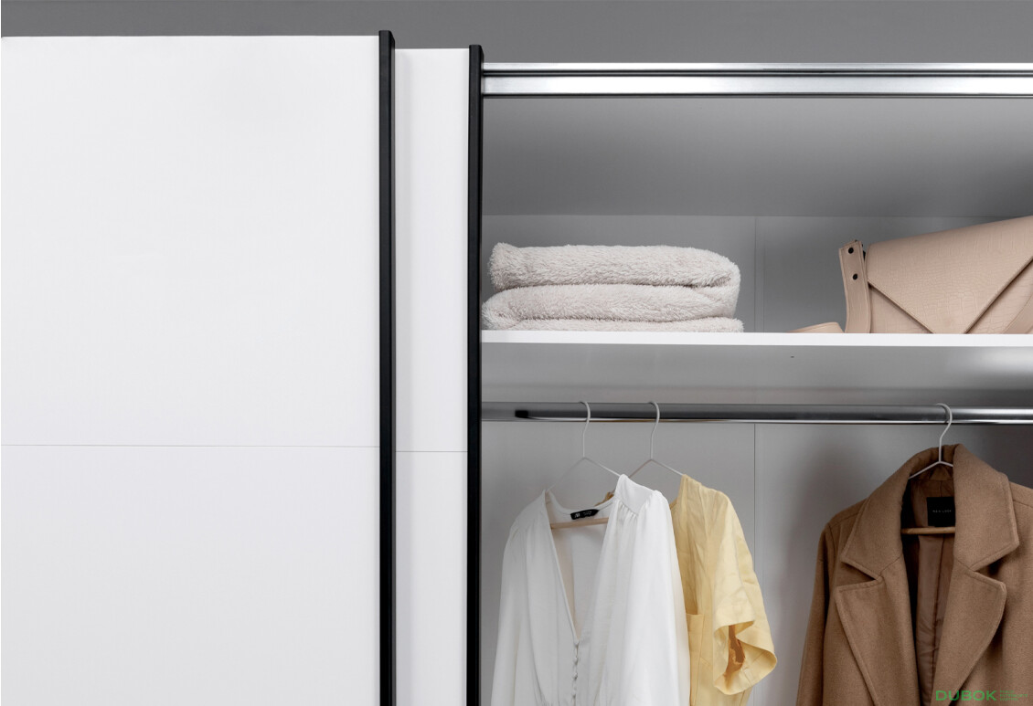 Fotografie 3 - Skříň s posuvnými dveřmi 1.5х2.1m (Dveře bílý lesk) Mila