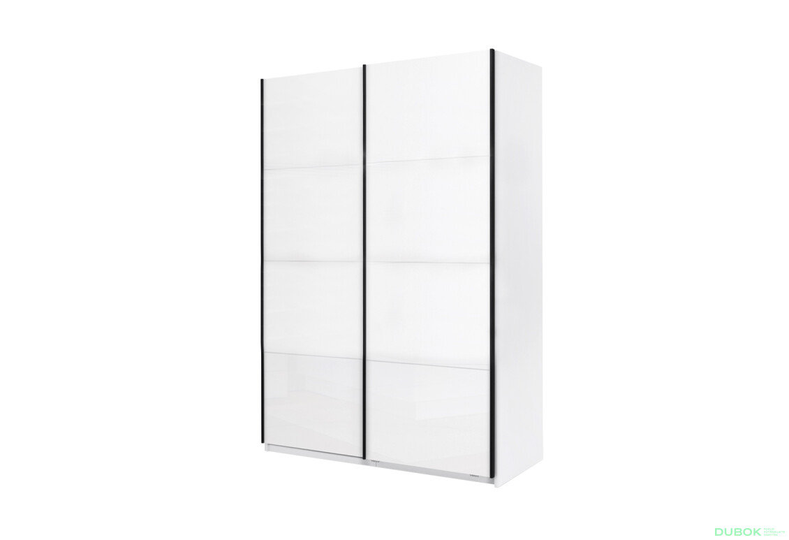 Skříň s posuvnými dveřmi 1.5х2.1m (Dveře bílý lesk) Mila
