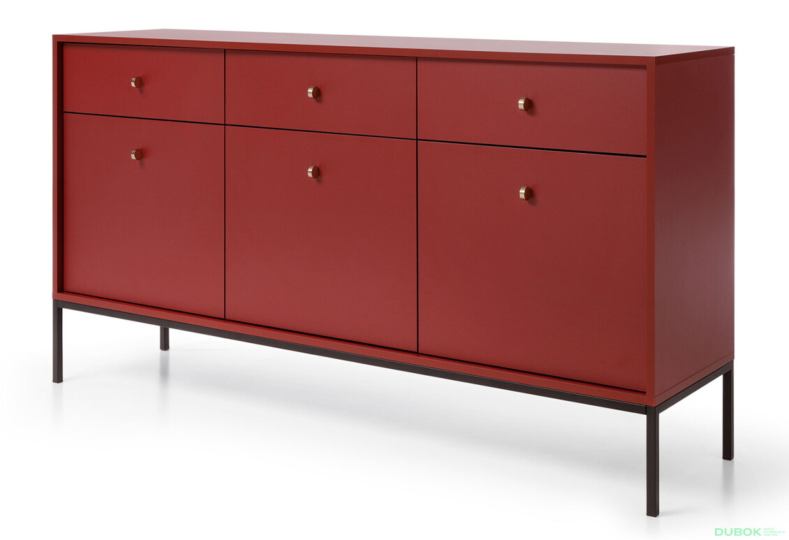Fotografie 1 - Komoda MKSZ154 Mono bordo