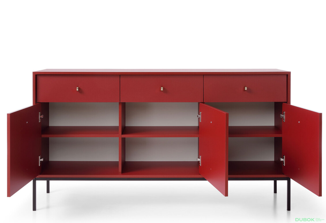 Fotografie 4 - Komoda MKSZ154 Mono bordo