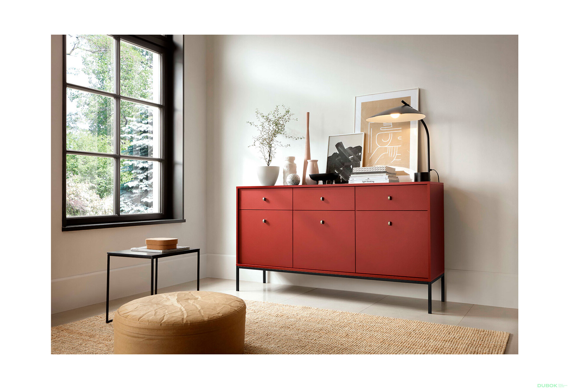 Fotografie 10 - Komoda MKSZ154 Mono bordo