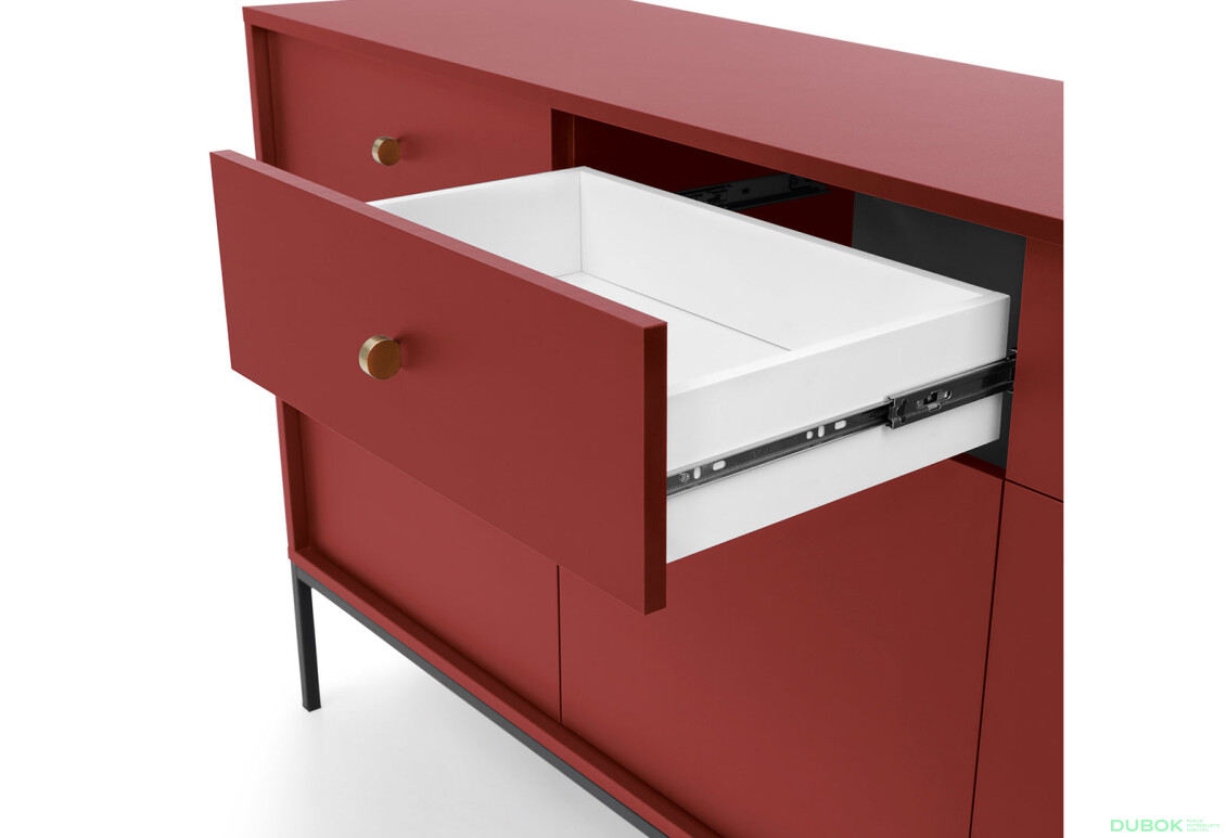 Fotografie 5 - Komoda MKSZ154 Mono bordo