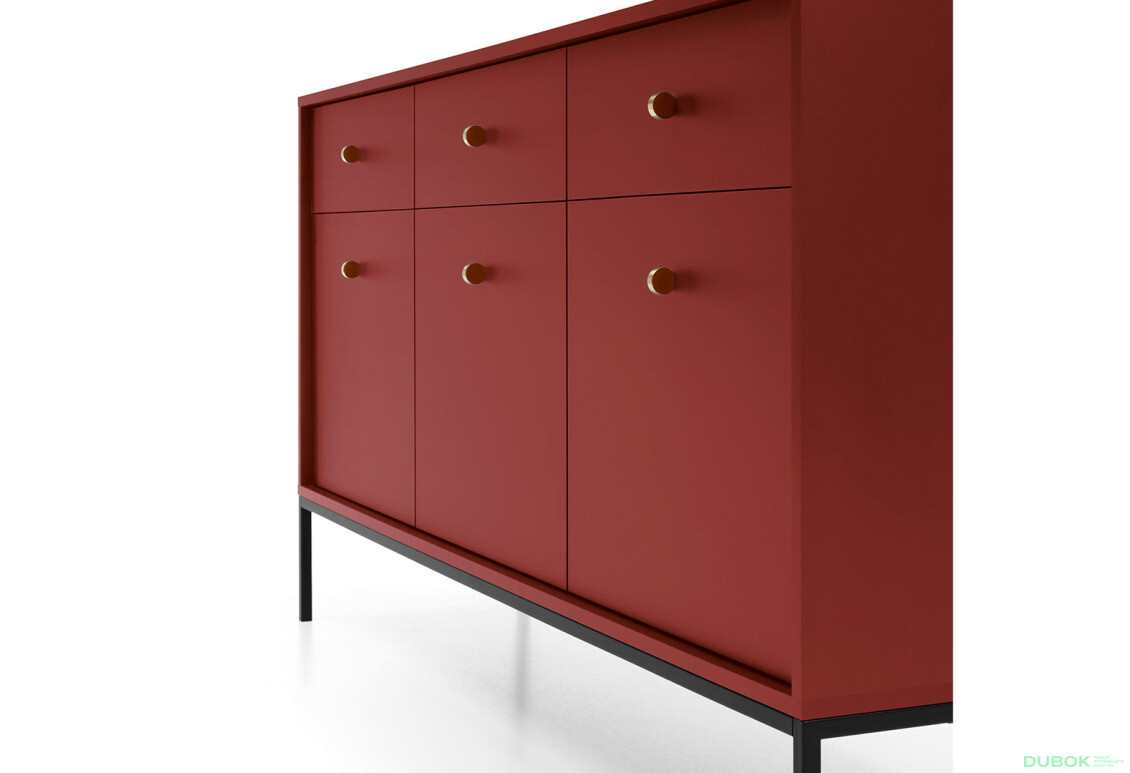 Fotografie 7 - Komoda MKSZ154 Mono bordo