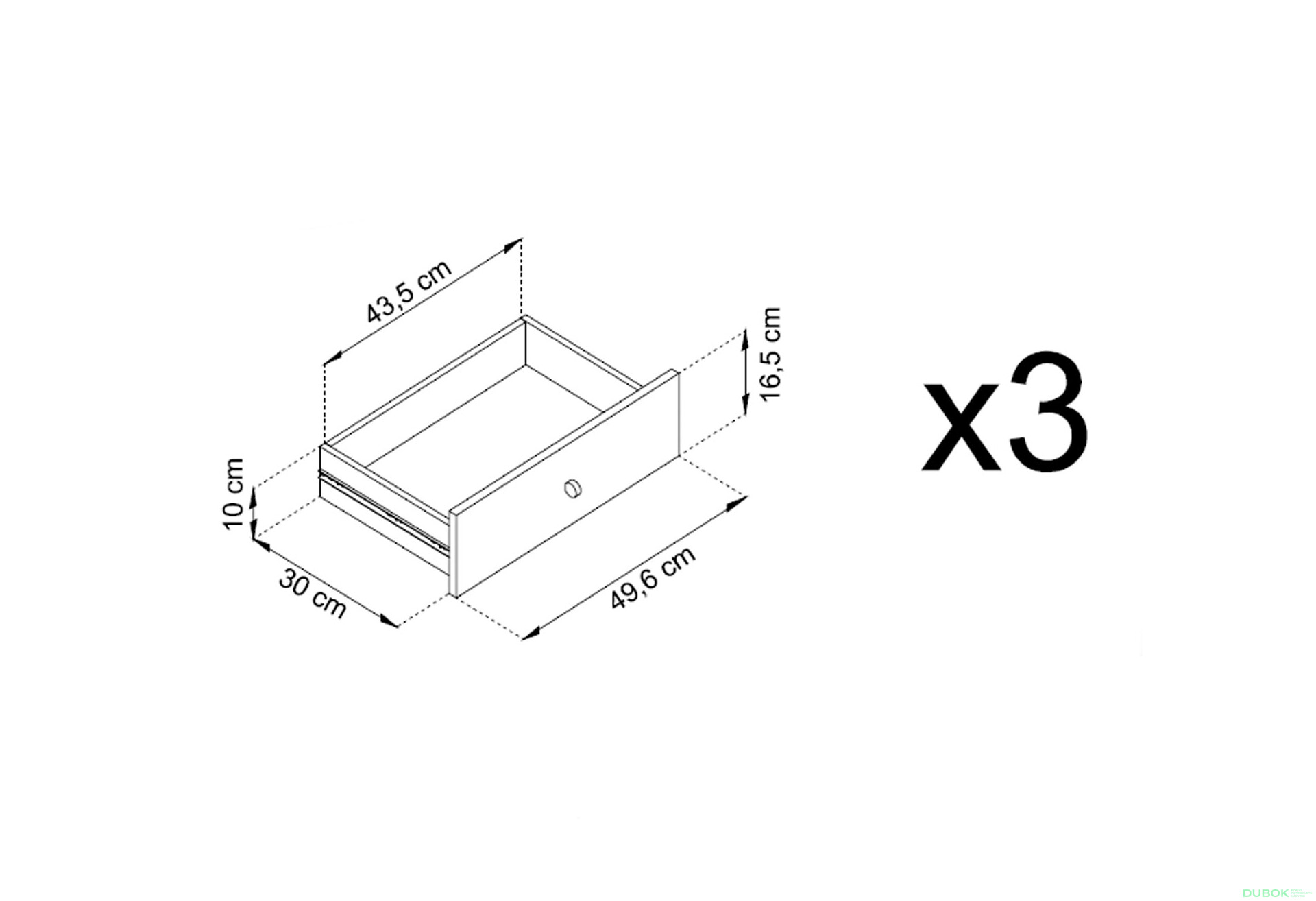 Fotografie 14 - Komoda MKSZ154 Mono bordo