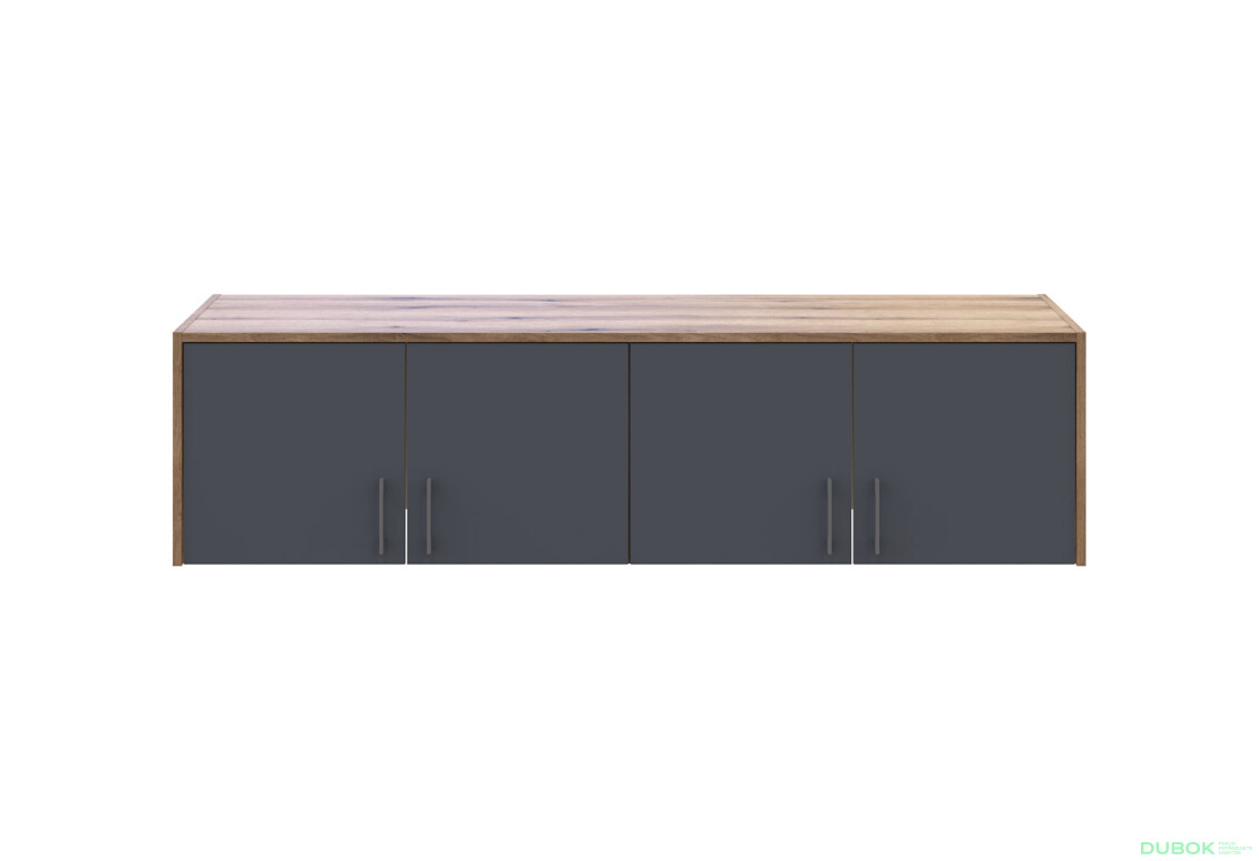 Nástavba Rondi 4 dřevotříska 160x52x41 dub artisan / grafit - Fotografie 2 Fotografie 2 - Nástavba Rondi 4 dřevotříska 160x52x41 dub artisan / grafit