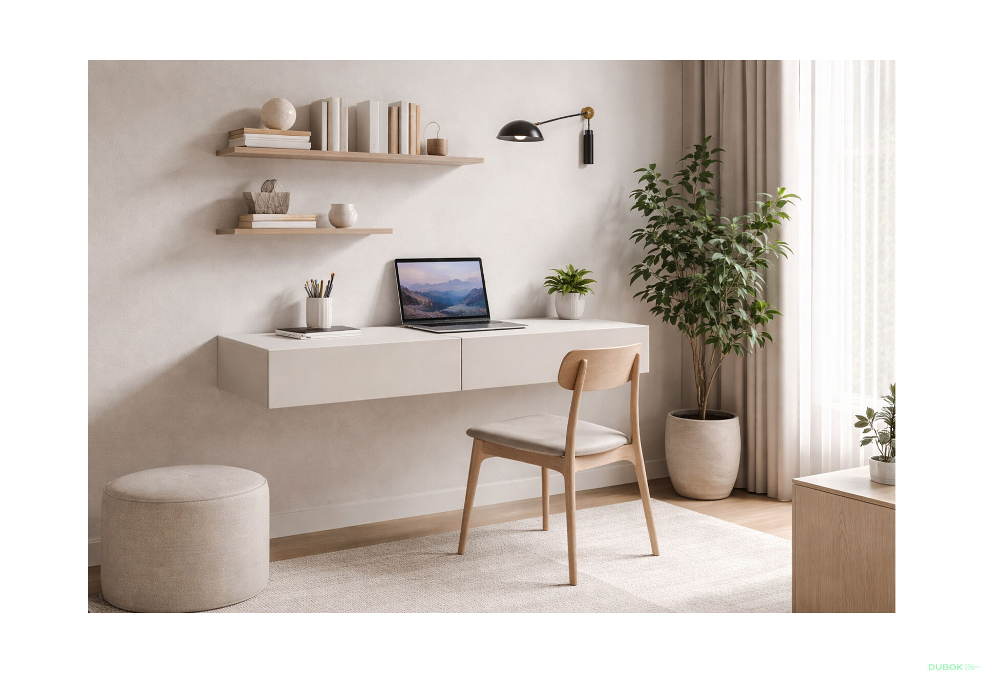 Fotografie 2 - Psací stůl 100 cm nimphaea alba / kašmír Space