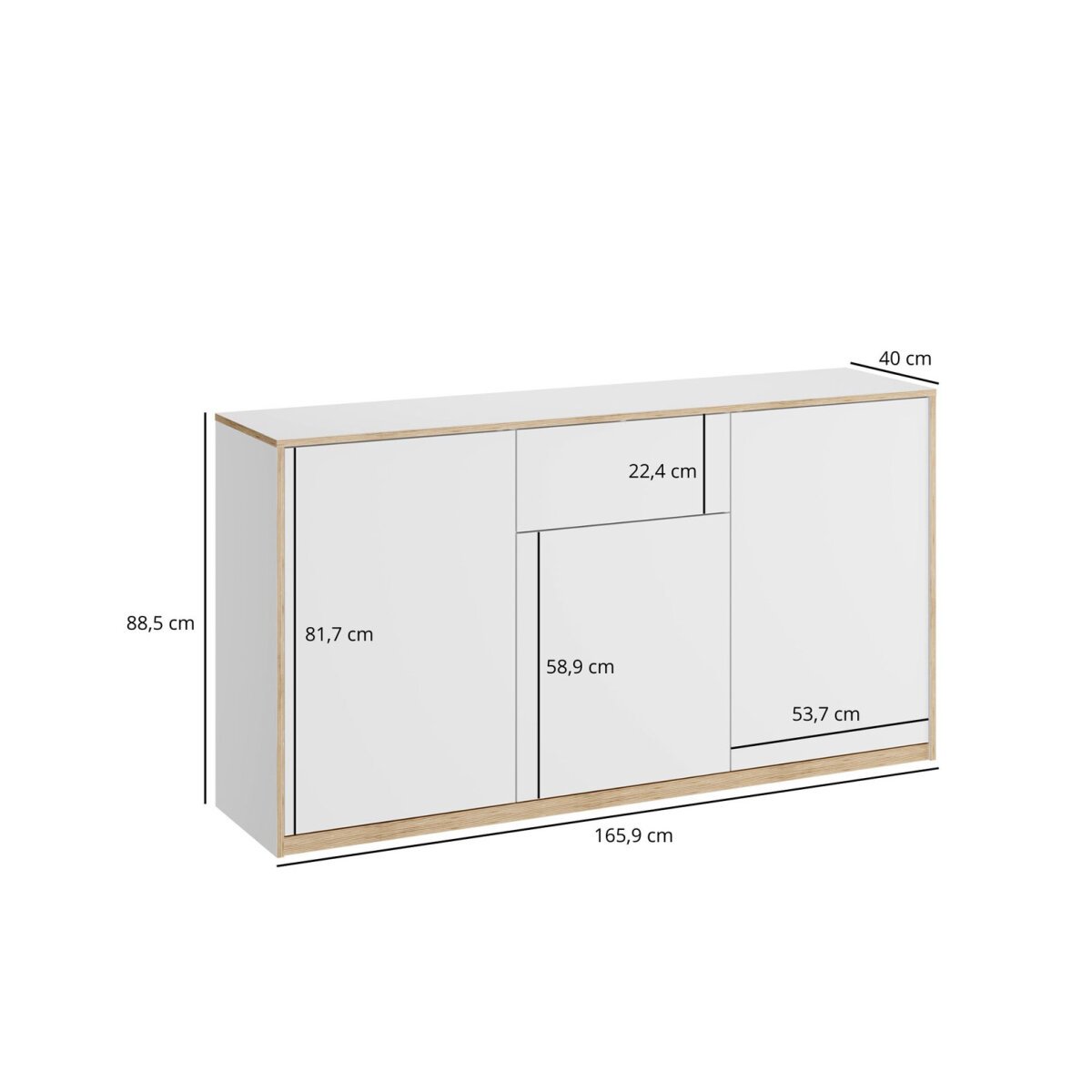 Komoda 3d1s bílá Complex (obrázek 5)