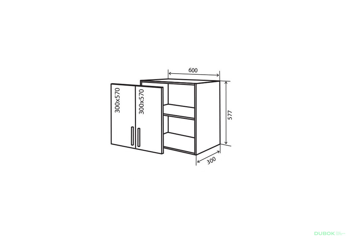 V53 Skříňka 2D 60 RioLine Luxe / RíóLajn Lux Matný