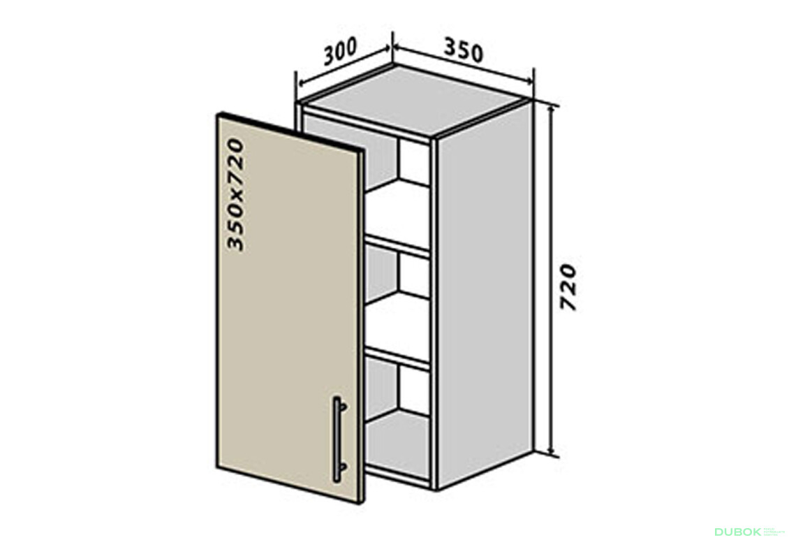 V19 Skříňka 1D 35 RioLine Luxe / RíóLajn Lux Matný