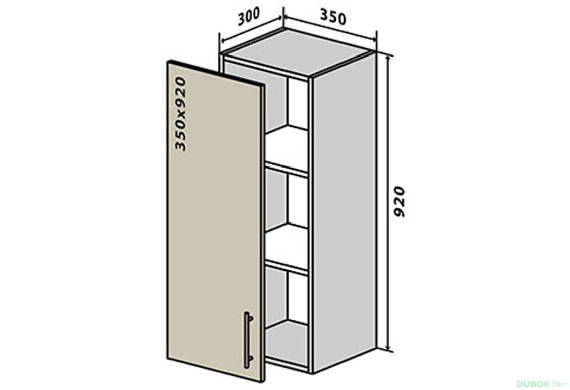 V31 Skříňka 1D 35 RioLine Luxe / RíóLajn Lux Matný