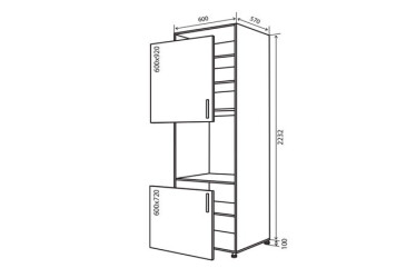 N20 Skříň (horní f60x92-1ks, dolní f60x72-1ks) RioLine Luxe / RíóLajn Lux Matný