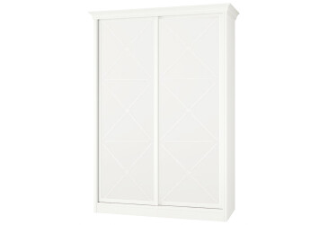 Skříň Rim-Veneziano 2D 1.6 m bílá s římsou, fasádami DTD (s dekorem)