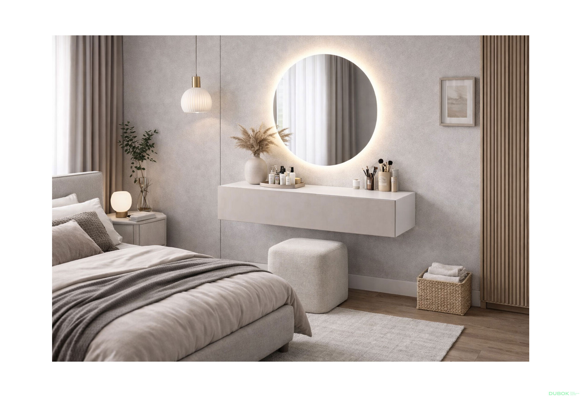 Fotografie 2 - Toaletní stolek 80 cm nymphaea alba / kašmír Space