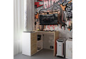 Fotografie 2 - Psací stůl T8 bílý / dub artisan 100x83x75