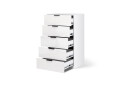Fotografie 3 - Komoda 5š, bílý lesk Mila