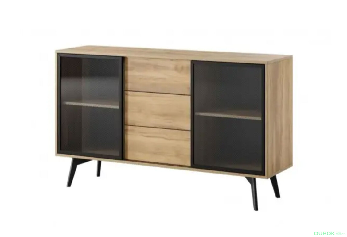 Komoda KSZ-144 dub barokní zlatý Slide - Fotografie 1 Fotografie 1 - Komoda KSZ-144 dub barokní zlatý Slide