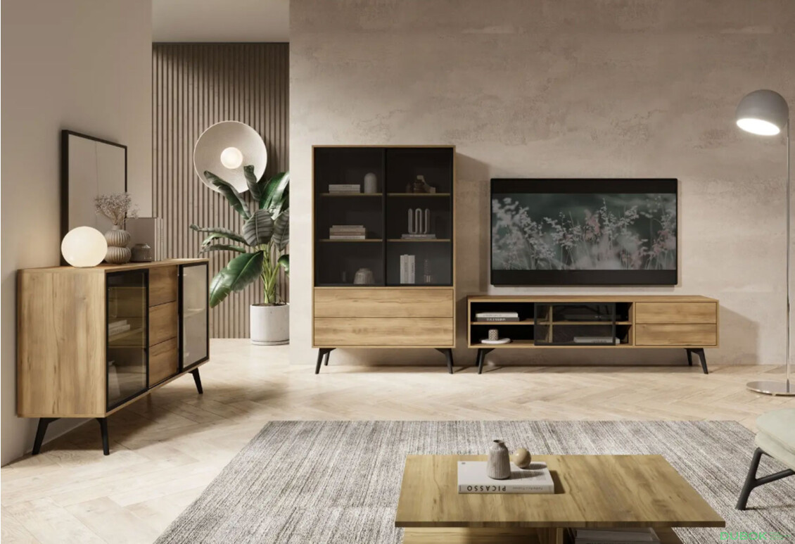 Komoda KSZ-144 dub barokní zlatý Slide - Fotografie 3 Fotografie 3 - Komoda KSZ-144 dub barokní zlatý Slide