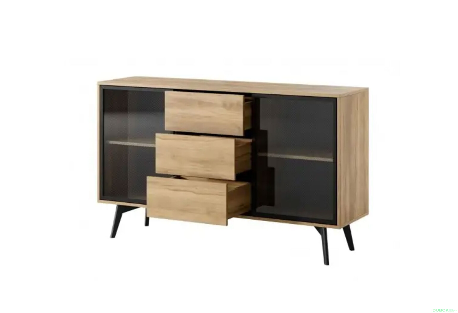 Komoda KSZ-144 dub barokní zlatý Slide - Fotografie 5 Fotografie 5 - Komoda KSZ-144 dub barokní zlatý Slide