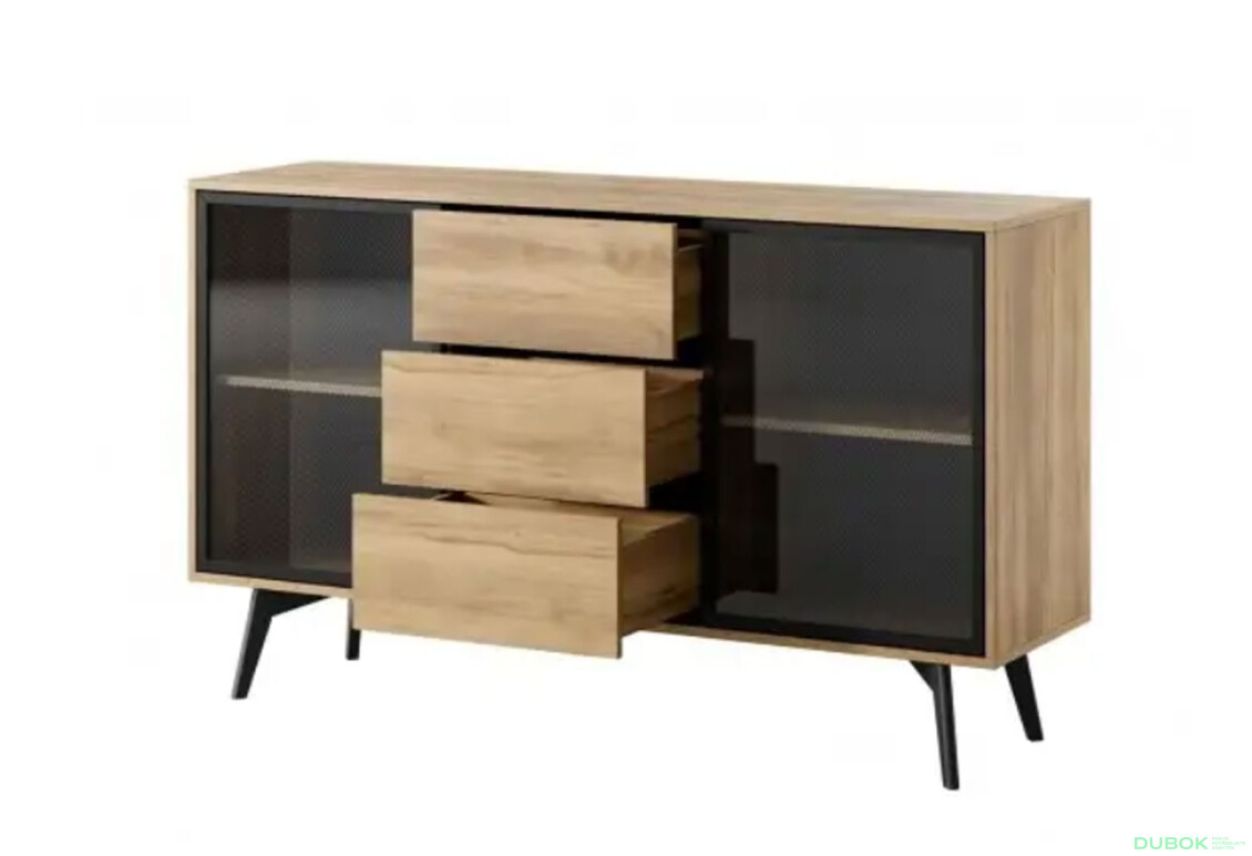 Komoda KSZ-144 dub barokní zlatý Slide - Fotografie 5 Fotografie 5 - Komoda KSZ-144 dub barokní zlatý Slide