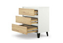 Fotografie 4 - Komoda Borg 3s/70 bílá / dub artisan