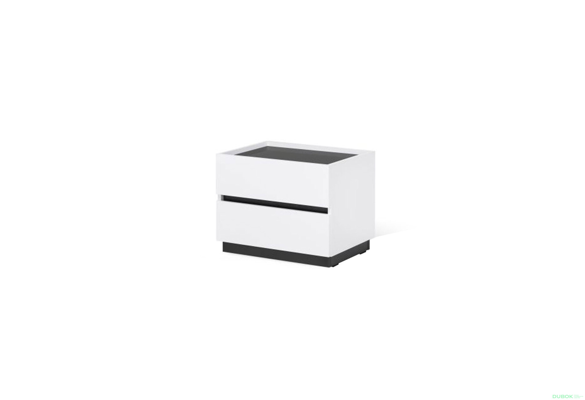 Fotografie 1 - Noční stolek 2šx bílý supermat, antracit Duo