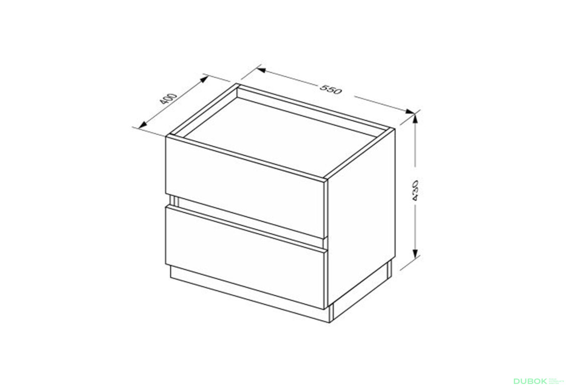 Fotografie 5 - Noční stolek 2šx bílý supermat, antracit Duo