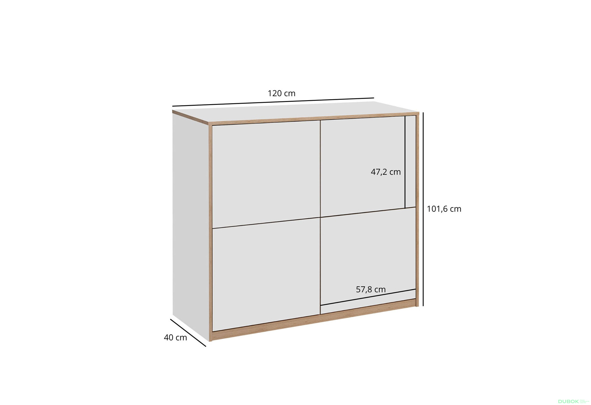 Komoda 4d bílá Complex - Fotografie 7 Fotografie 7 - Komoda 4d bílá Complex