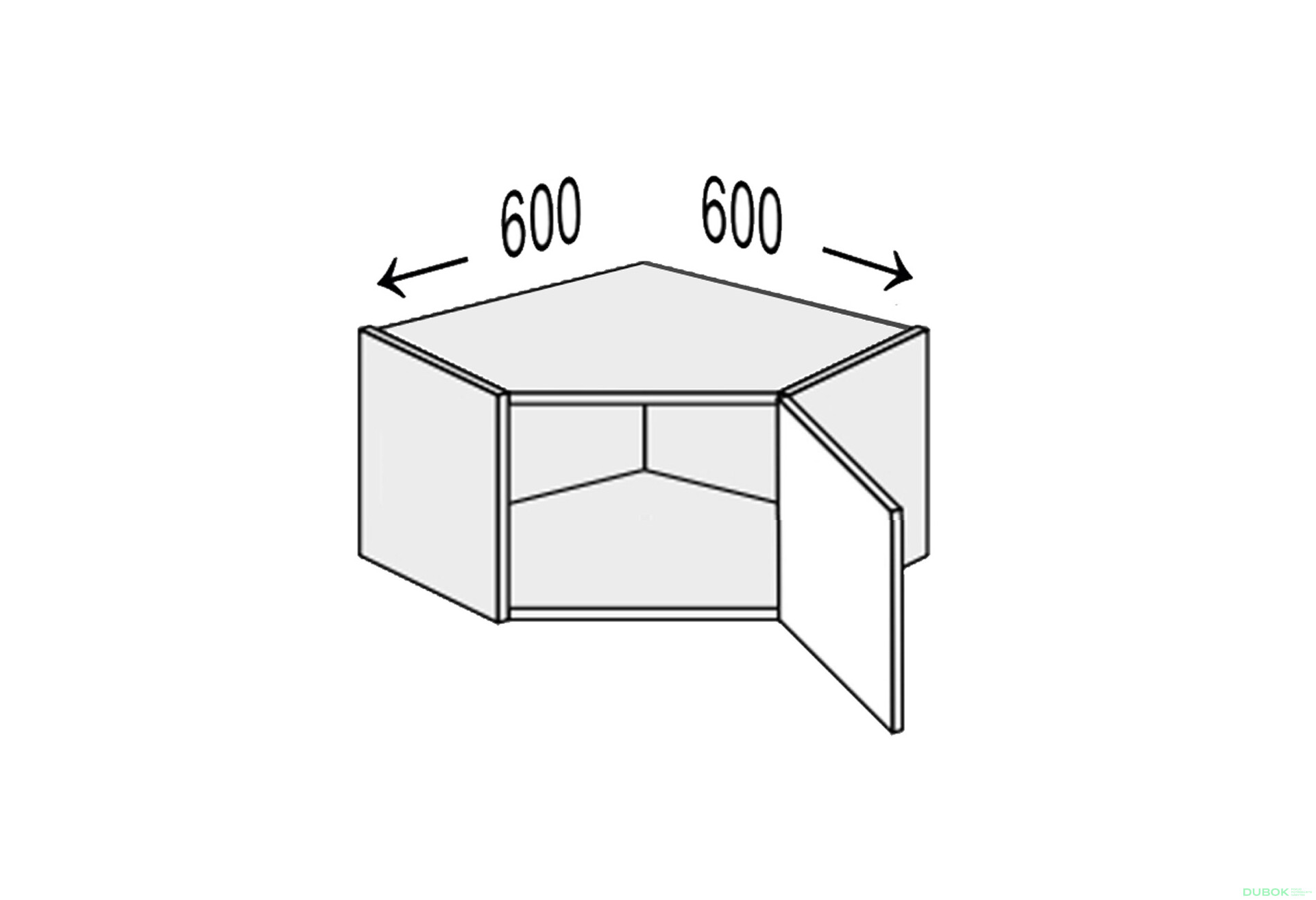 Vrchní roh V 45°/360 1dveře Pro Blum pravý Millenium Premium - Fotografie 1 Fotografie 1 - Vrchní roh V 45°/360 1dveře Pro Blum pravý Millenium Premium