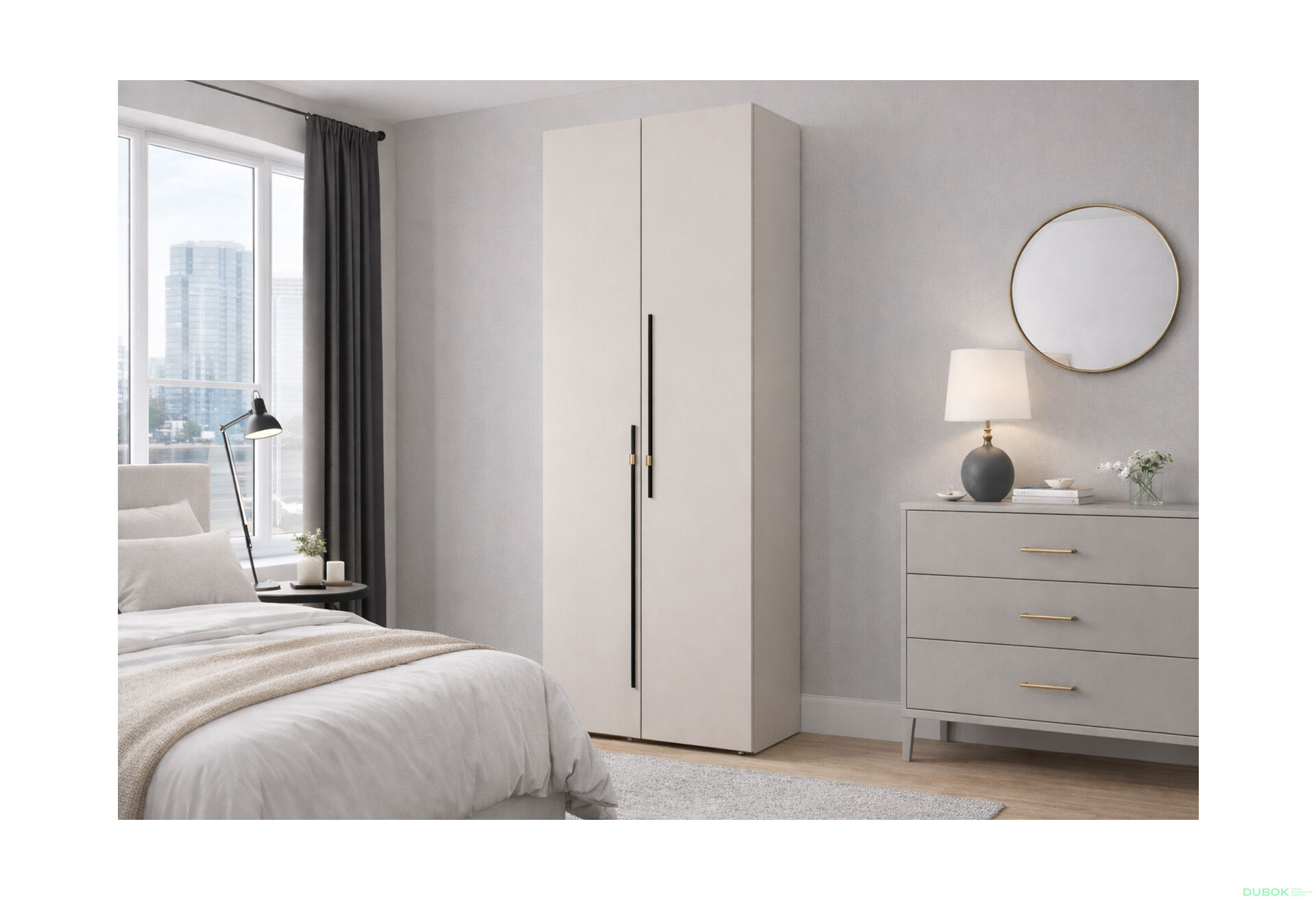 Fotografie 2 - Skříň 2D 80 cm kašmír Space