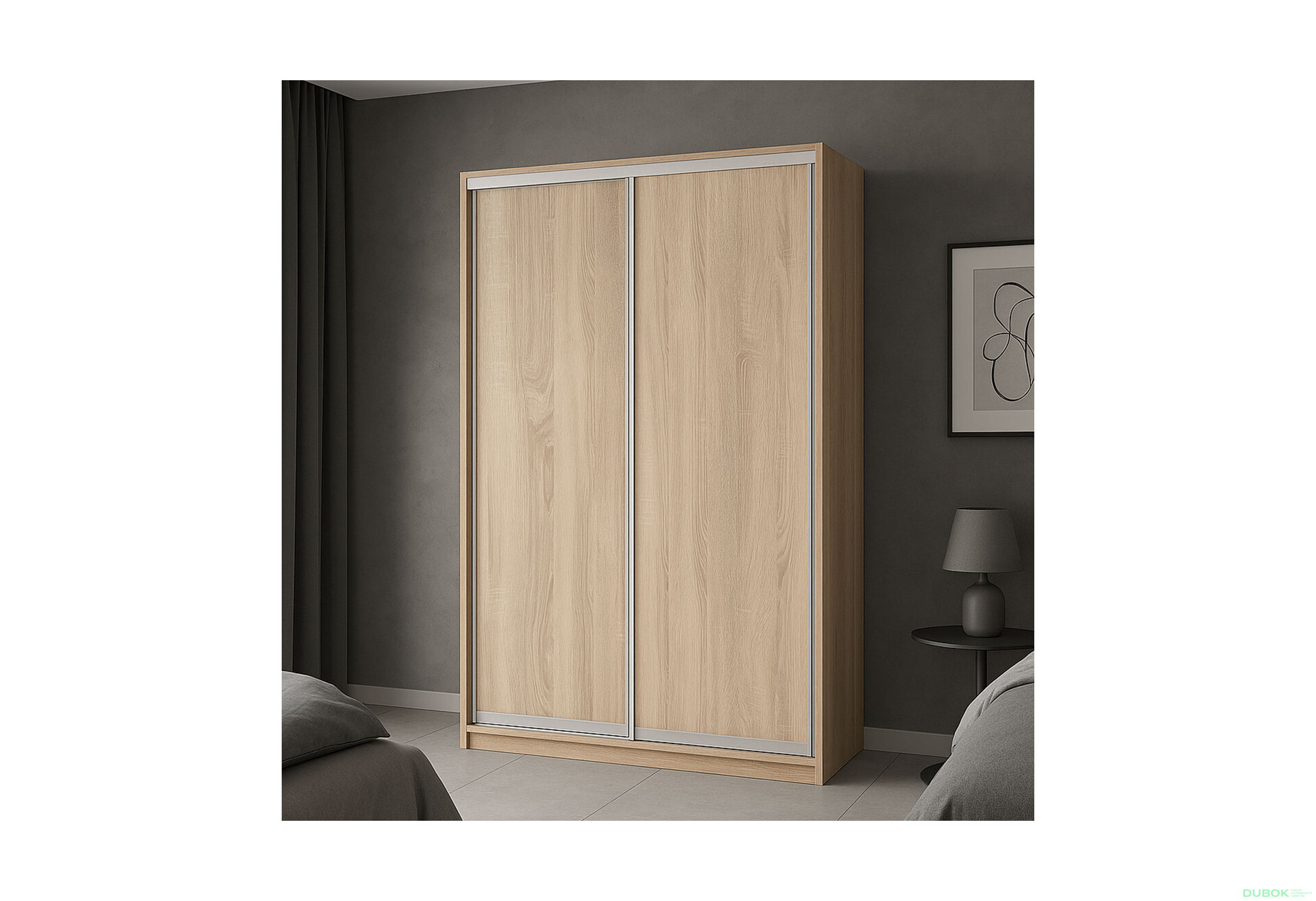 Fotografie 2 - Skříň 2D 1500x600x2400, 2 DTD, Světlý dub sonoma