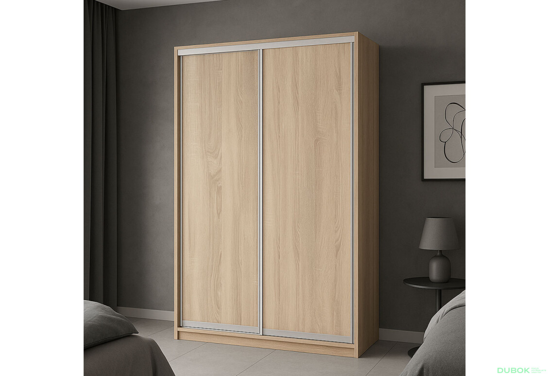 Fotografie 2 - Skříň 2D 1500x600x2400, 2 DTD, Světlý dub sonoma