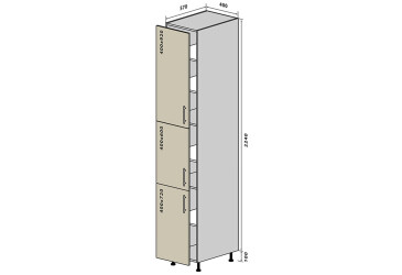N42 Skříň 40x234 RioLine Luxe / RíóLajn Lux Matný