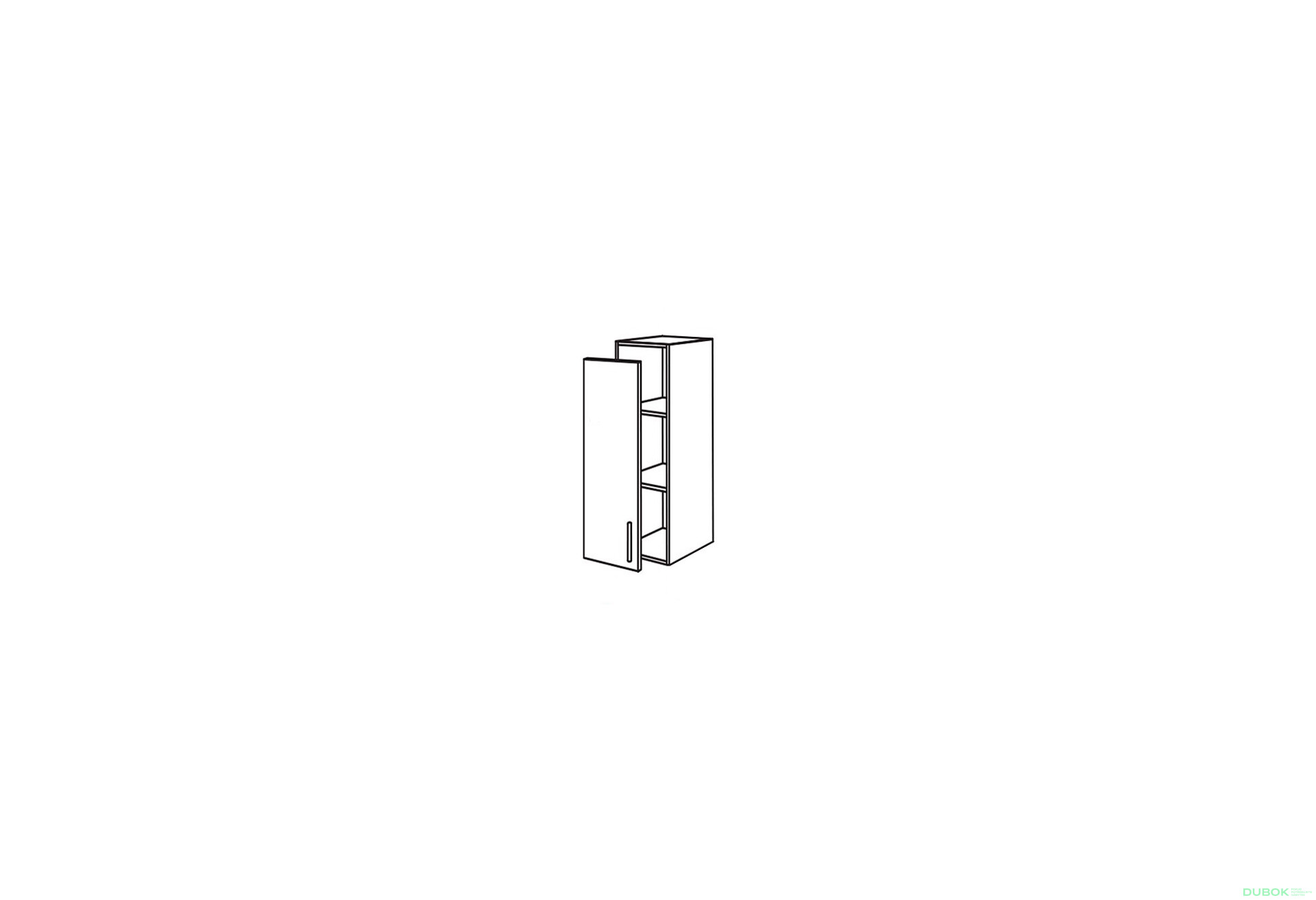 Fotografie 1 - V1 Police + fasáda s panty 200x720 RioLine Luxe / RíóLajn Lux Matný