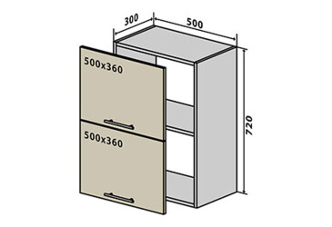 V57 Skříňka 2D 50 RioLine Luxe / RióLine Luxe Lesklý